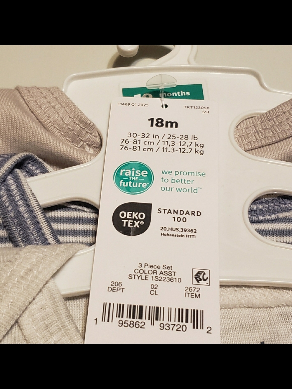 Carter's Gray Panda Print Short-Sleeve One-Piece Bodysuit Set - Picture 6 of 6